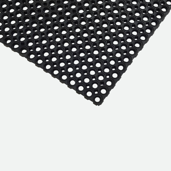 Anti Slip Heavy Duty Ring Duckboard Black Rubber Robust Mud Flap Mat
