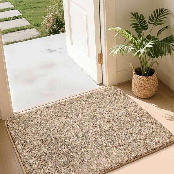 Doormat Non-Slip Machine Washable Dirt Trapper Doormat for Indoor and Covered Outdoor