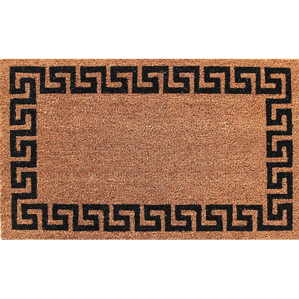 Natural Coir Doormat Non Slip Abstract Design Entrance Welcome Mat