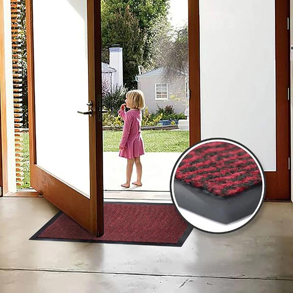 Non Slip Red/Black Rubber Heavy Duty Barrier Mats For Indoor And Outdoor